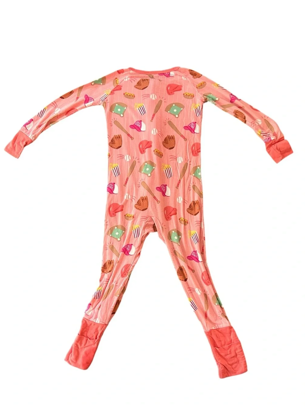 Little Sleepies Pink All Stars Baseball Zippy Size 18-24 Months